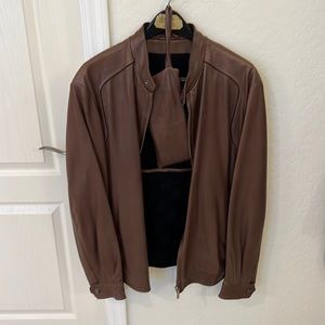 Brioni lightweight leather jacket
